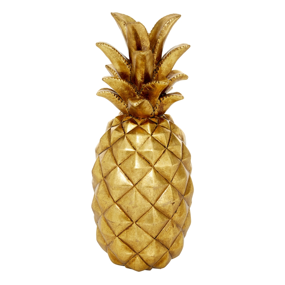 Grayson Lane Gold Polystone Pineapple Sculpture 1 Grayson Lane Gold Polystone Pineapple Sculpture