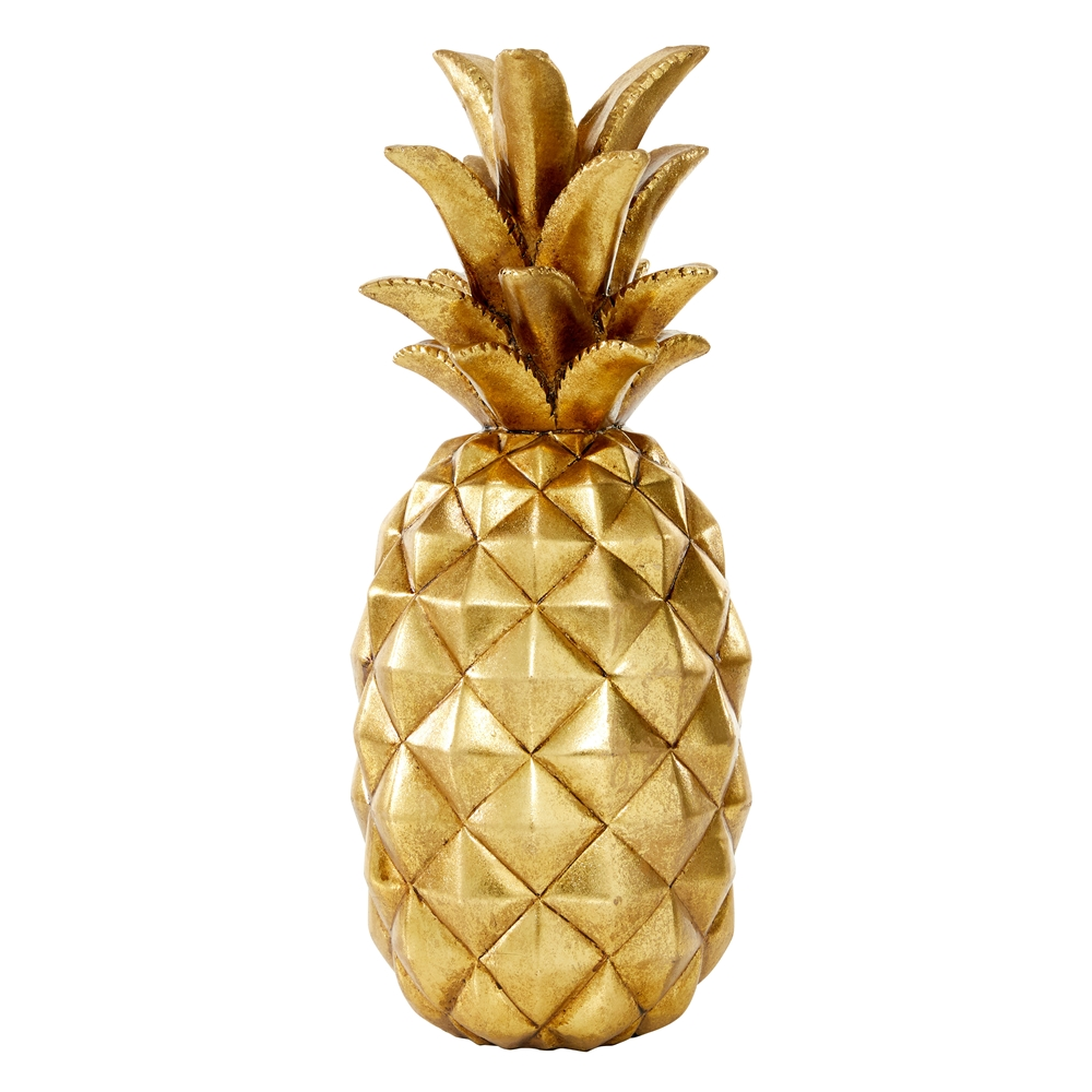 Grayson Lane Gold Polystone Pineapple Sculpture 4 Grayson Lane Gold Polystone Pineapple Sculpture - Image 4