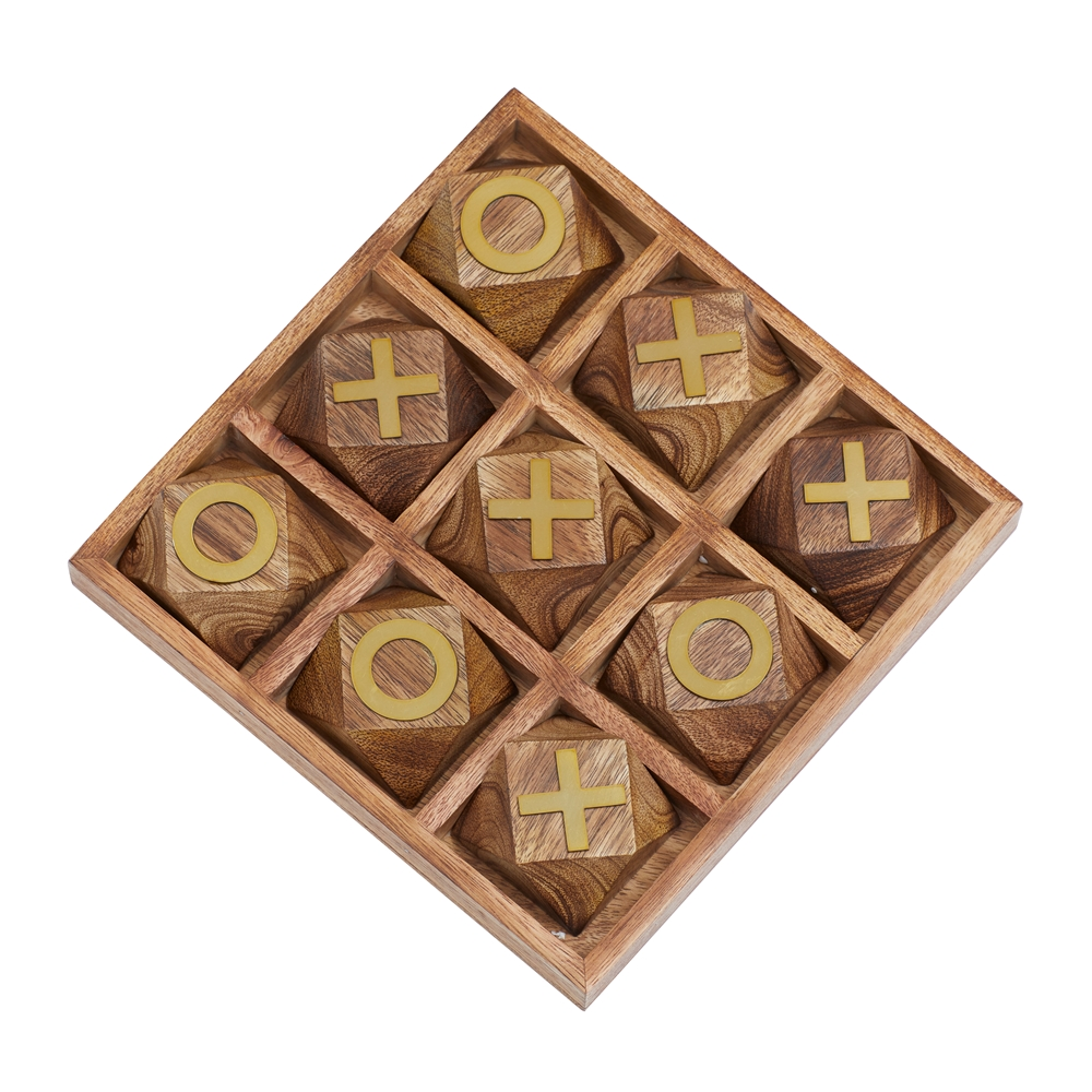 Grayson Lane Brown Mango Wood Game Set 3 Grayson Lane Brown Mango Wood Game Set - Image 3