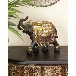 Grayson Lane Eclectic Gold Polystone Elephant Sculpture -GRAYSON LANE SHOP 330862842 AlternateImage1