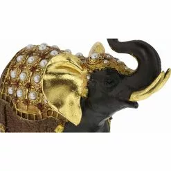 Grayson Lane Eclectic Gold Polystone Elephant Sculpture