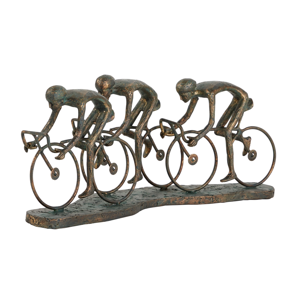 Grayson Lane Bronze Polystone Bicycle Sculpture 3 Grayson Lane Bronze Polystone Bicycle Sculpture - Image 3