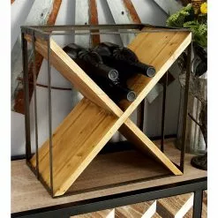Grayson Lane 15-in X 16-in Brown Wood Wine Rack -GRAYSON LANE SHOP 330862949 AlternateImage1