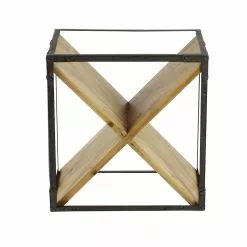 Grayson Lane 15-in X 16-in Brown Wood Wine Rack
