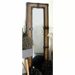Grayson Lane 68-in L X 20.88-in W Rustic Rectangle Brown Framed Floor Mirror 9 Grayson Lane 68-in L X 20.88-in W Rustic Rectangle Brown Framed Floor Mirror -GRAYSON LANE SHOP 330901633 AlternateImage1