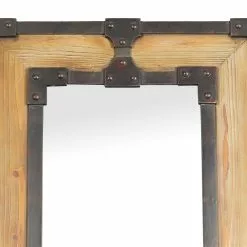 Grayson Lane 68-in L X 20.88-in W Rustic Rectangle Brown Framed Floor Mirror