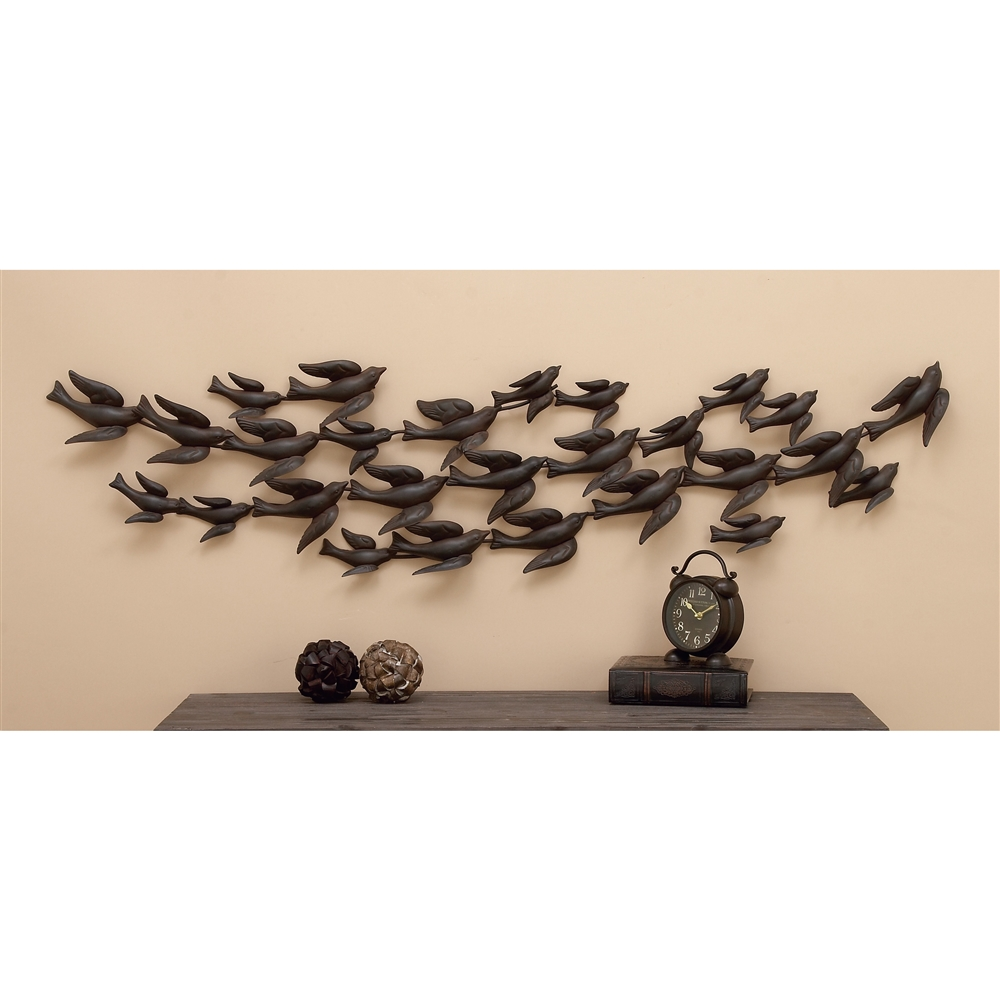 Grayson Lane 18-in H X 69-in W Black Metal Coastal Birds Wall Accent 5 Grayson Lane 18-in H X 69-in W Black Metal Coastal Birds Wall Accent - Image 5