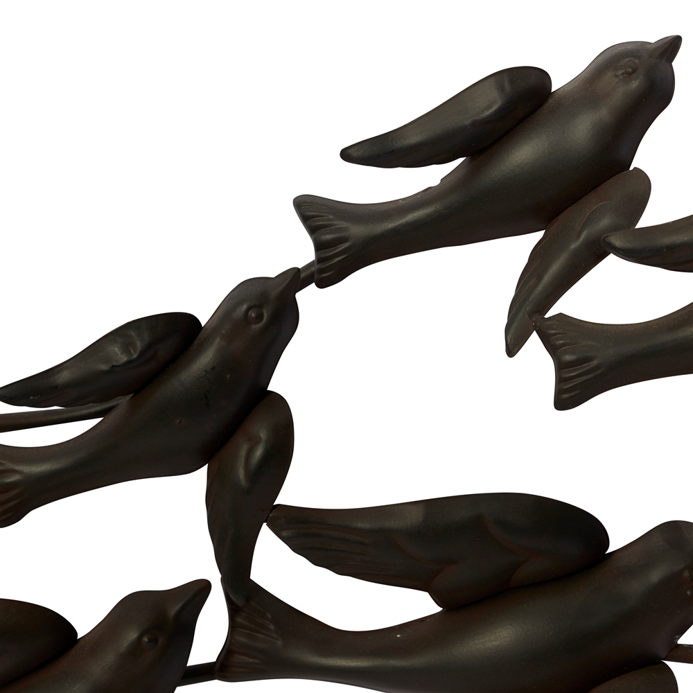 Grayson Lane 18-in H X 69-in W Black Metal Coastal Birds Wall Accent 6 Grayson Lane 18-in H X 69-in W Black Metal Coastal Birds Wall Accent - Image 6