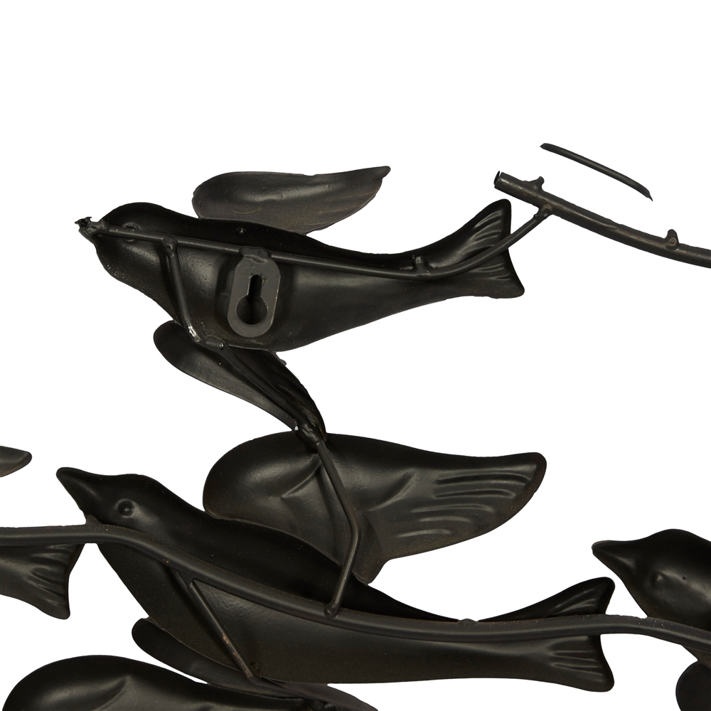Grayson Lane 18-in H X 69-in W Black Metal Coastal Birds Wall Accent 2 Grayson Lane 18-in H X 69-in W Black Metal Coastal Birds Wall Accent - Image 2