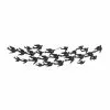 Grayson Lane 18-in H X 69-in W Black Metal Coastal Birds Wall Accent