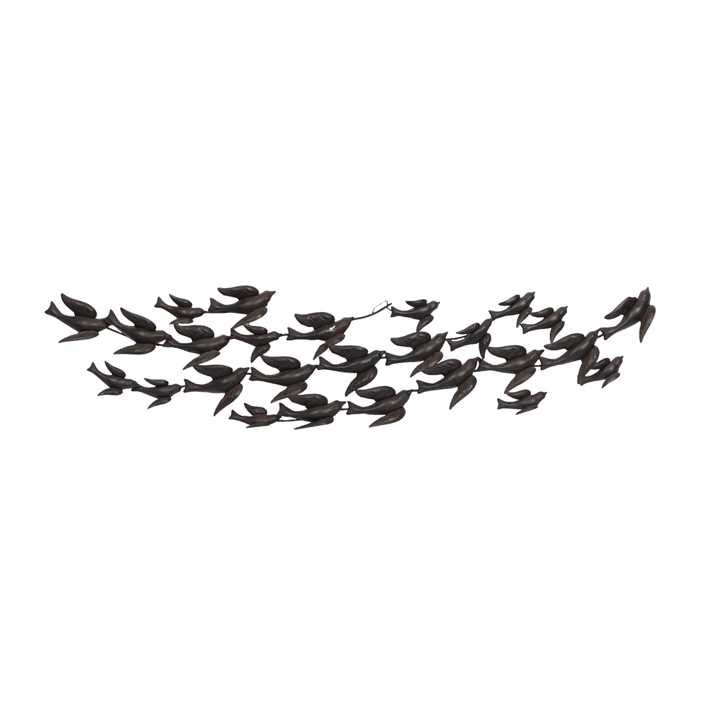 Grayson Lane 18-in H X 69-in W Black Metal Coastal Birds Wall Accent 1 Grayson Lane 18-in H X 69-in W Black Metal Coastal Birds Wall Accent