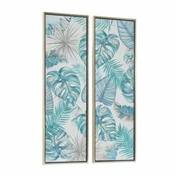 Grayson Lane Silver Wood Framed 47.25-in H X 15.75-in W Floral Canvas Hand-Painted Painting -GRAYSON LANE SHOP 330901648 AlternateImage5