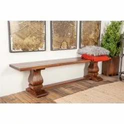 Grayson Lane Rustic Stained Brown Accent Bench -GRAYSON LANE SHOP 330901661 AlternateImage1