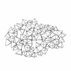 Grayson Lane 27-in H X 48-in W Black Metal Modern Abstract Wall Accent