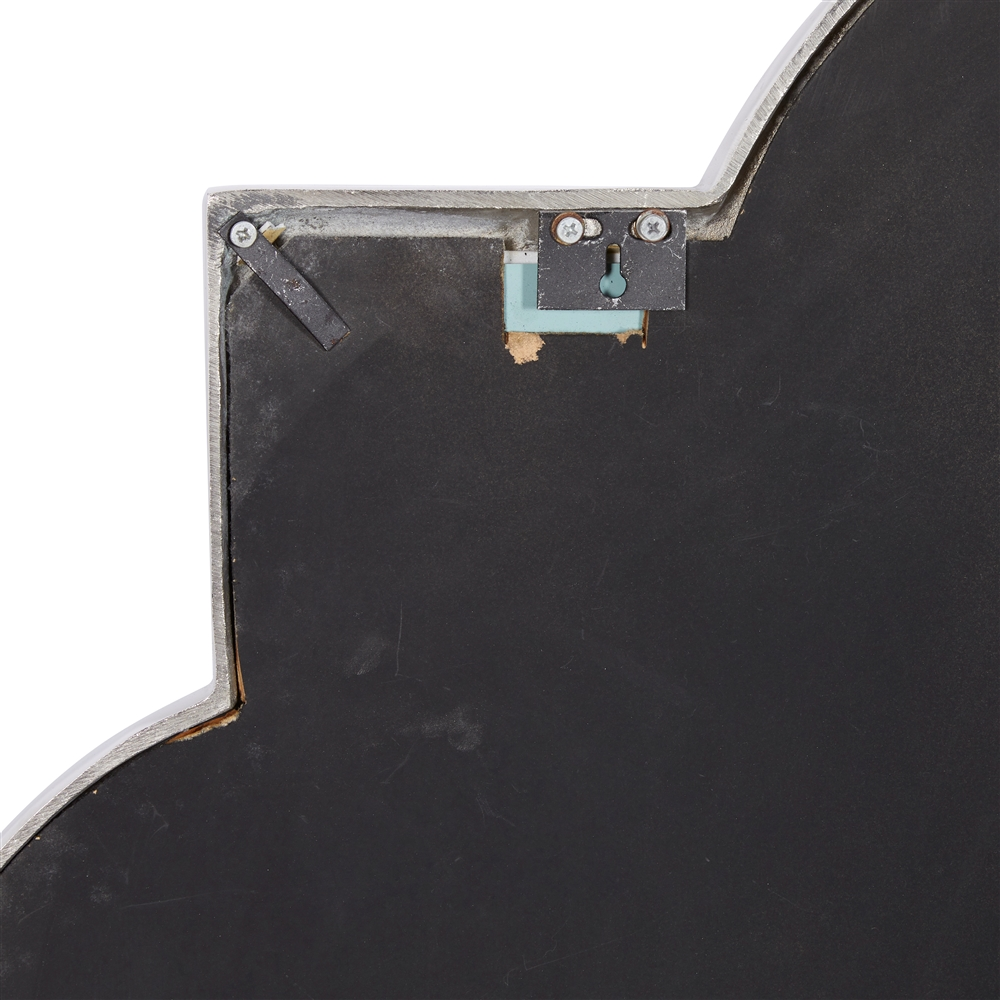 Grayson Lane 39.5-in L X 39.5-in W Glam Irregular Grey Framed Wall Mirror 4 Grayson Lane 39.5-in L X 39.5-in W Glam Irregular Grey Framed Wall Mirror - Image 4