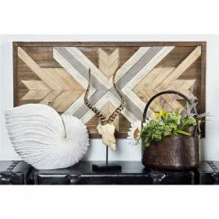 Grayson Lane 24-in H X 48-in W Brown Wood And MDF Farmhouse/Rustic Abstract Wall Accent -GRAYSON LANE SHOP 330901685 AlternateImage3