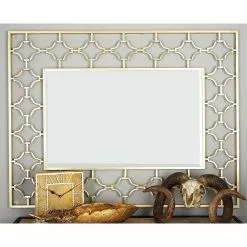 Grayson Lane 50-in L X 38.13-in W Glam Rectangle Gold Framed Wall Mirror -GRAYSON LANE SHOP 330901690 AlternateImage2