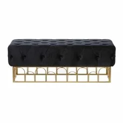 Grayson Lane Modern Black/Metallic Gold Accent Bench 8 Grayson Lane Modern Black/Metallic Gold Accent Bench -GRAYSON LANE SHOP 330901696 AlternateImage7