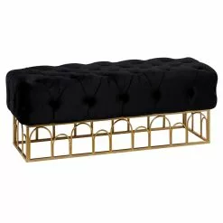 Grayson Lane Modern Black/Metallic Gold Accent Bench 9 Grayson Lane Modern Black/Metallic Gold Accent Bench -GRAYSON LANE SHOP 330901696 MainImage 001