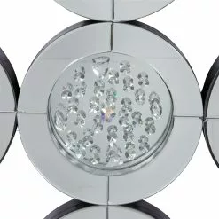 Grayson Lane 29.31-in L X 39.25-in W Glam Round Silver Framed Wall Mirror