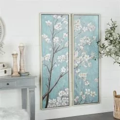 Grayson Lane Silver Wood Framed 59-in H X 20-in W Floral Wood Painting -GRAYSON LANE SHOP 330901704 AlternateImage2