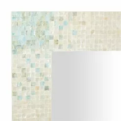 Grayson Lane 35.5-in L X 47.75-in W Coastal Rectangle Grey Framed Wall Mirror