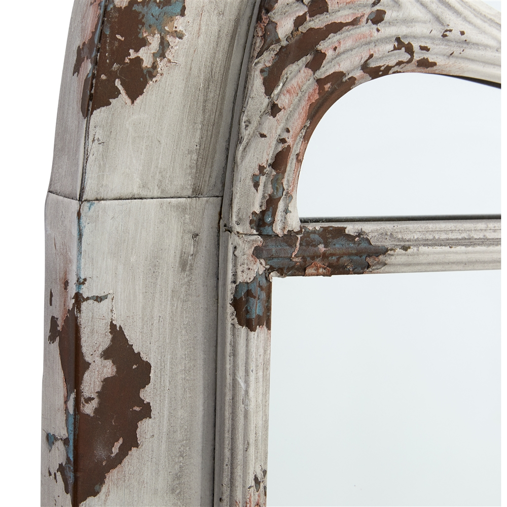 Grayson Lane 51.88-in L X 34.31-in W Vintage Arch White Framed Wall Mirror 2 Grayson Lane 51.88-in L X 34.31-in W Vintage Arch White Framed Wall Mirror - Image 2