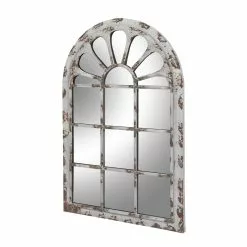 Grayson Lane 51.88-in L X 34.31-in W Vintage Arch White Framed Wall Mirror 11 Grayson Lane 51.88-in L X 34.31-in W Vintage Arch White Framed Wall Mirror -GRAYSON LANE SHOP 330901717 AlternateImage5