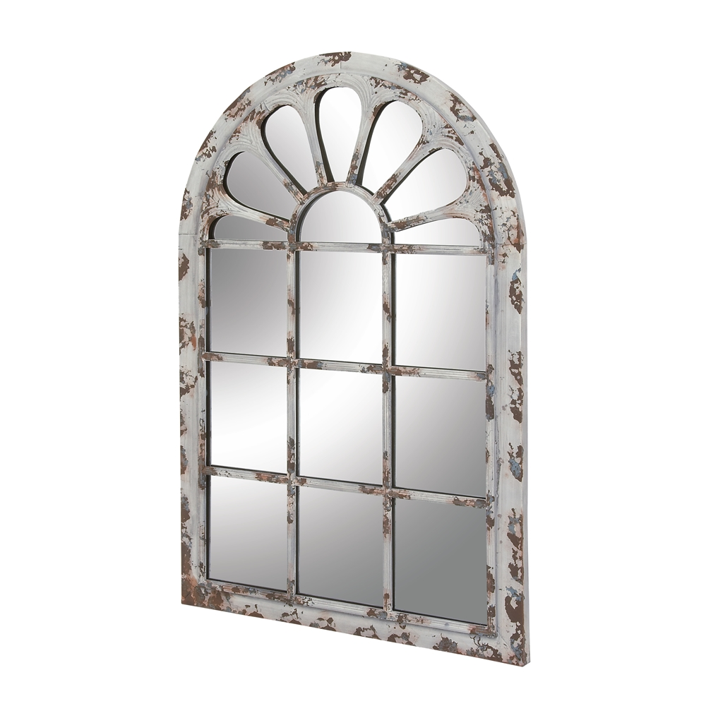 Grayson Lane 51.88-in L X 34.31-in W Vintage Arch White Framed Wall Mirror 6 Grayson Lane 51.88-in L X 34.31-in W Vintage Arch White Framed Wall Mirror - Image 6