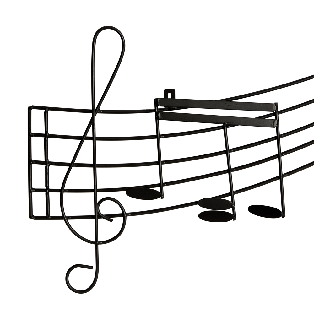 Grayson Lane 21-in H X 49-in W Black Metal Traditional Entertainment Wall Accent 6 Grayson Lane 21-in H X 49-in W Black Metal Traditional Entertainment Wall Accent - Image 6