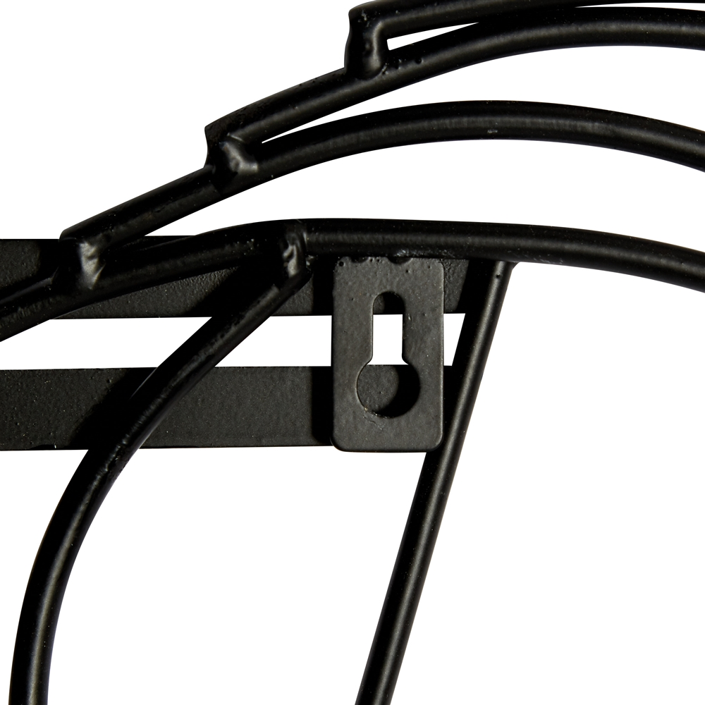 Grayson Lane 21-in H X 49-in W Black Metal Traditional Entertainment Wall Accent 2 Grayson Lane 21-in H X 49-in W Black Metal Traditional Entertainment Wall Accent - Image 2