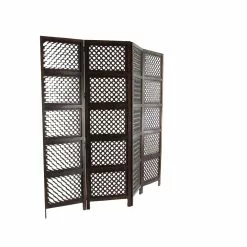 Grayson Lane 4-Panel Mango Wood Folding Traditional Style Room Divider In Brown -GRAYSON LANE SHOP 330901744 AlternateImage6