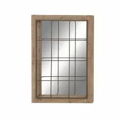 Grayson Lane 52.13-in L X 36.5-in W Industrial Rectangle Brown Framed Wall Mirror 7 Grayson Lane 52.13-in L X 36.5-in W Industrial Rectangle Brown Framed Wall Mirror -GRAYSON LANE SHOP 330901773 AlternateImage5