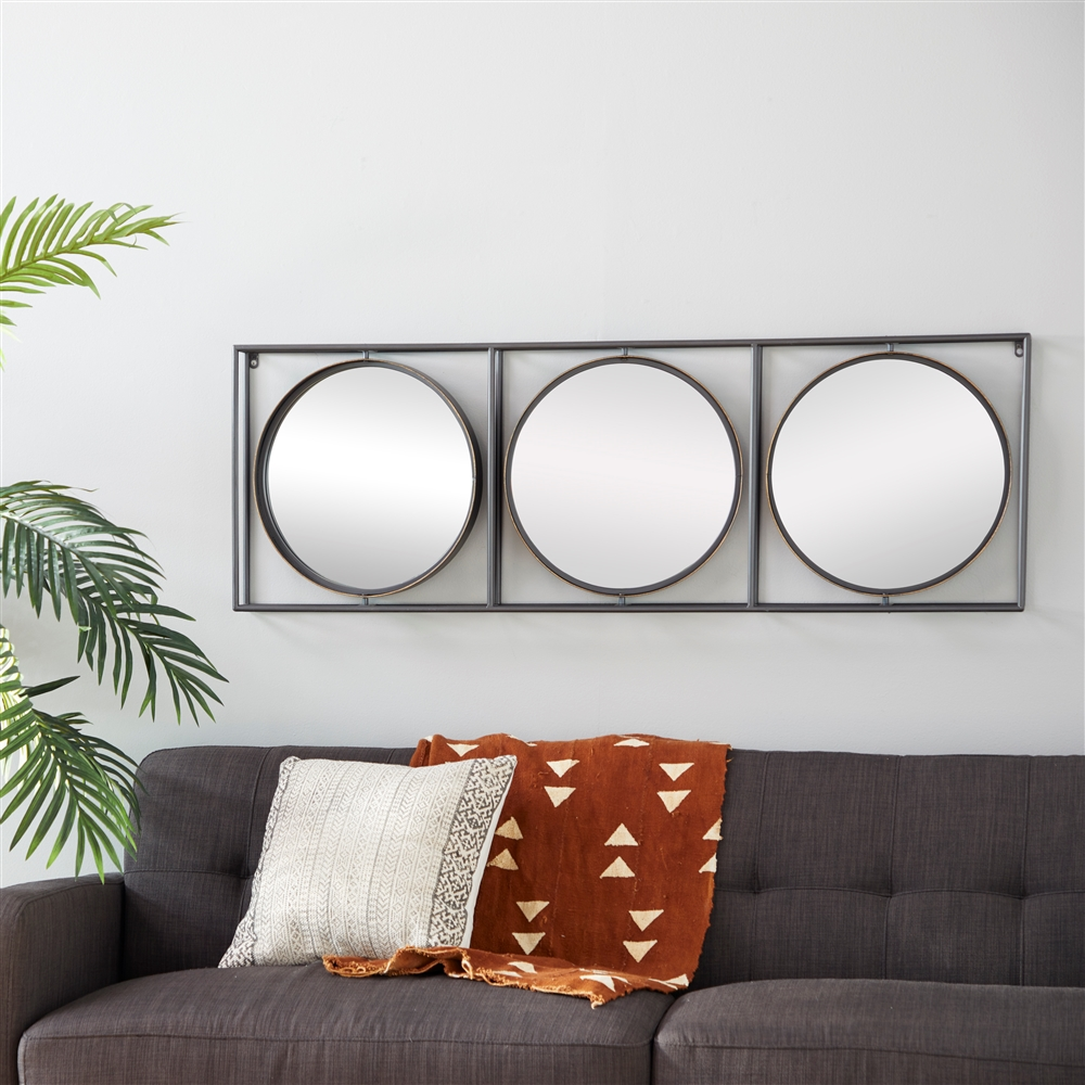 Grayson Lane 17.75-in L X 52.38-in W Modern Rectangle Black Framed Wall Mirror 6 Grayson Lane 17.75-in L X 52.38-in W Modern Rectangle Black Framed Wall Mirror - Image 6