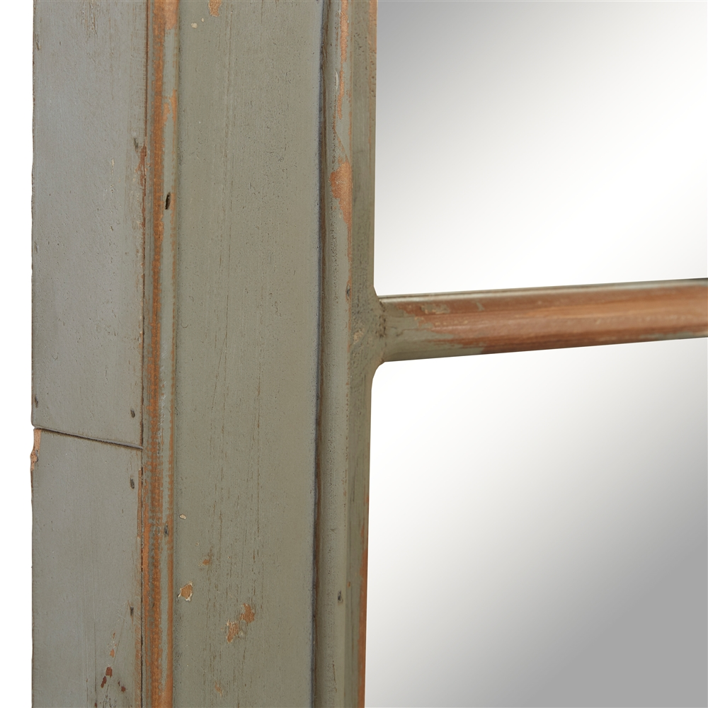 Grayson Lane 48-in L X 37-in W Arch Farmhouse Grey Framed Wall Mirror 2 Grayson Lane 48-in L X 37-in W Arch Farmhouse Grey Framed Wall Mirror - Image 2