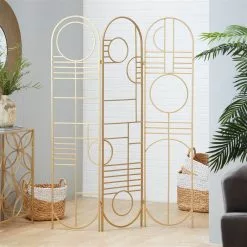 Grayson Lane 3-Panel Gold Metal Folding Contemporary/Modern Style Room Divider 8 Grayson Lane 3-Panel Gold Metal Folding Contemporary/Modern Style Room Divider -GRAYSON LANE SHOP 330901786 AlternateImage1