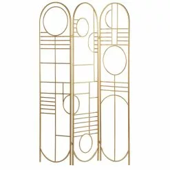 Grayson Lane 3-Panel Gold Metal Folding Contemporary/Modern Style Room Divider 11 Grayson Lane 3-Panel Gold Metal Folding Contemporary/Modern Style Room Divider -GRAYSON LANE SHOP 330901786 MainImage 001