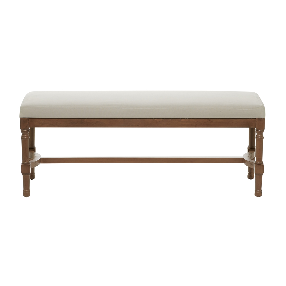Grayson Lane Industrial White/Natural Brown Accent Bench 1 Grayson Lane Industrial White/Natural Brown Accent Bench