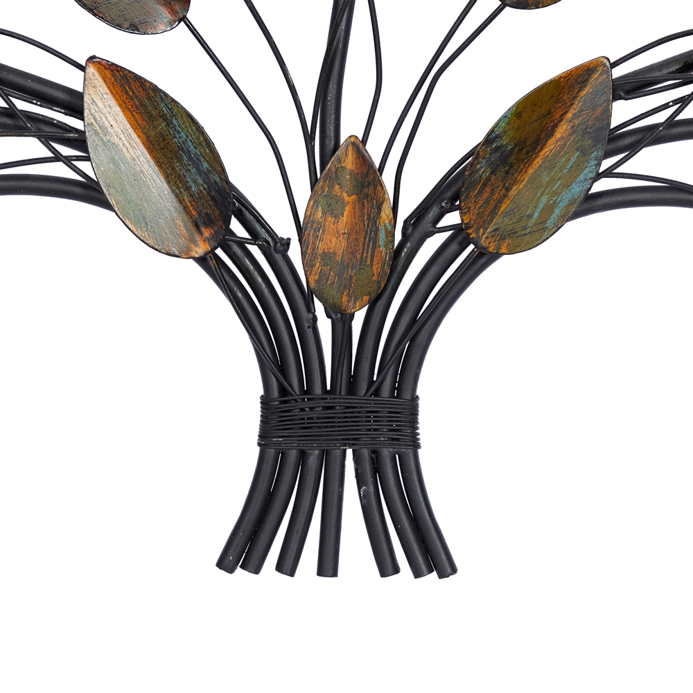 Grayson Lane 14-in H X 47-in W Brown Metal Traditional Floral Wall Accent 1 Grayson Lane 14-in H X 47-in W Brown Metal Traditional Floral Wall Accent