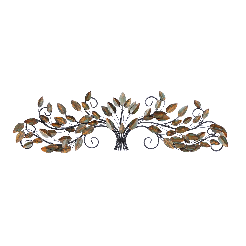 Grayson Lane 14-in H X 47-in W Brown Metal Traditional Floral Wall Accent 6 Grayson Lane 14-in H X 47-in W Brown Metal Traditional Floral Wall Accent - Image 6