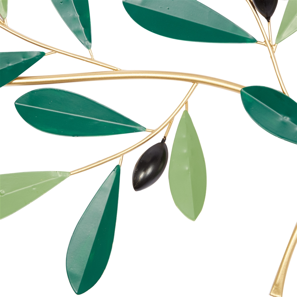 Grayson Lane 15.75-in H X 45.63-in W Green Metal Farmhouse/Rustic Floral And Botanical Wall Accent 4 Grayson Lane 15.75-in H X 45.63-in W Green Metal Farmhouse/Rustic Floral And Botanical Wall Accent - Image 4