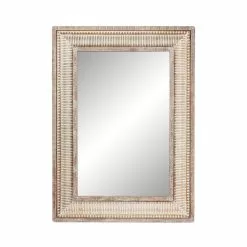 Grayson Lane 43.13-in L X 31.13-in W Farmhouse Rectangle Brown Framed Wall Mirror -GRAYSON LANE SHOP 330901845 AlternateImage5