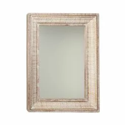 Grayson Lane 43.13-in L X 31.13-in W Farmhouse Rectangle Brown Framed Wall Mirror -GRAYSON LANE SHOP 330901845 MainImage 001