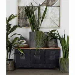 Grayson Lane Industrial Black Storage Bench