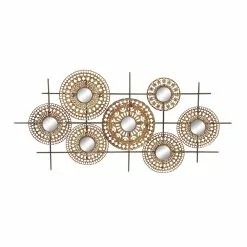 Grayson Lane 25-in H X 51-in W Brown Metal Modern/Contemporary Ornamental Wall Accent