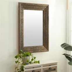 Grayson Lane 47-in L X 35.5-in W Rustic Rectangle Gold Framed Wall Mirror 5 Grayson Lane 47-in L X 35.5-in W Rustic Rectangle Gold Framed Wall Mirror -GRAYSON LANE SHOP 330901874 AlternateImage1