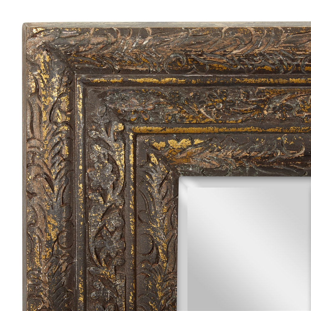 Grayson Lane 47-in L X 35.5-in W Rustic Rectangle Gold Framed Wall Mirror 2 Grayson Lane 47-in L X 35.5-in W Rustic Rectangle Gold Framed Wall Mirror - Image 2