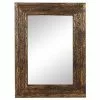 Grayson Lane 47-in L X 35.5-in W Rustic Rectangle Gold Framed Wall Mirror