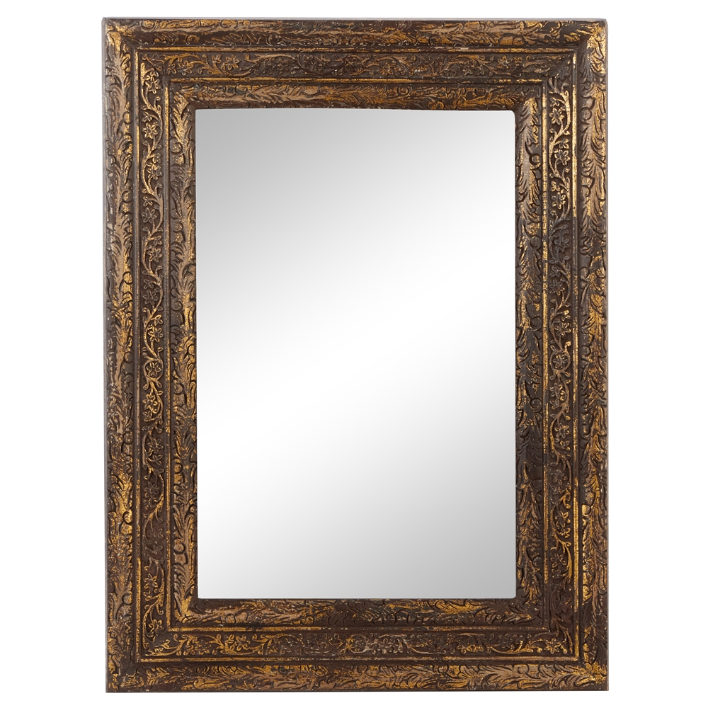 Grayson Lane 47-in L X 35.5-in W Rustic Rectangle Gold Framed Wall Mirror 1 Grayson Lane 47-in L X 35.5-in W Rustic Rectangle Gold Framed Wall Mirror