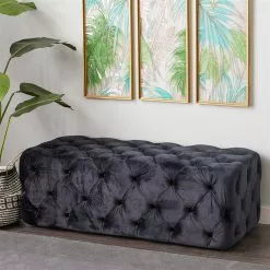 Grayson Lane Industrial Black Wood Accent Bench -GRAYSON LANE SHOP 330901883 AlternateImage1